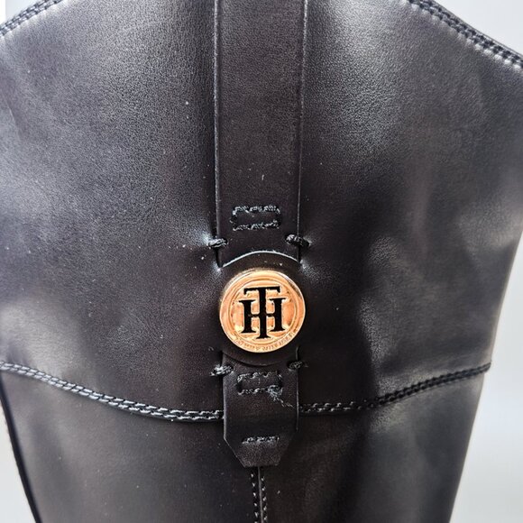 Tommy Hilfiger Shano NEW Equestrian Wide Calf Knee High Women's Black Boot - Picture 7 of 15